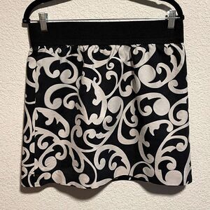 LOFT- Women’s Printed A-Line Elastic Waist Silk Blend Mini Skirt, Size 10